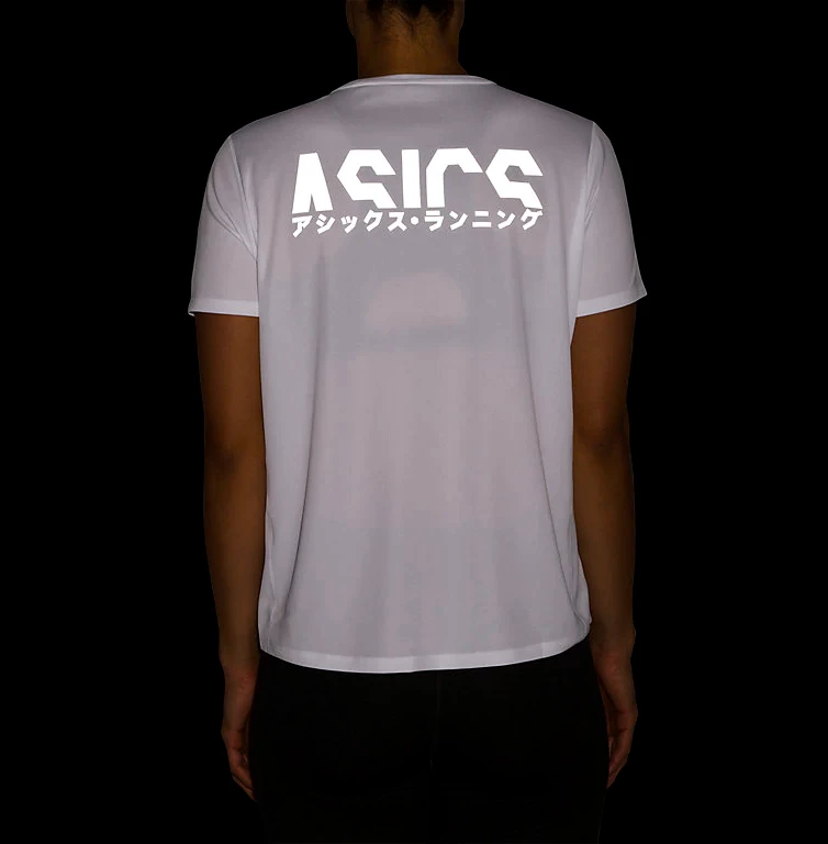 Asics T-Shirt Damen Weiß Sportega Katakana SS | Top