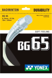 Badmintonsaite Yonex Micron BG65 White (0.70 mm)