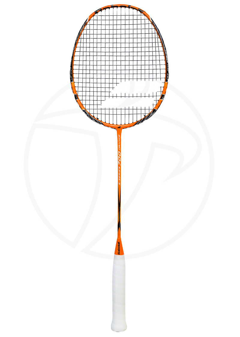 NEU BABOLAT S-700 orange Badmintonschläger mit Besaitung 3/4 Hülle 