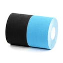 BronVit Sport Kinesiologie Tape Paket 2 x 6m - klassisch - schwarz + blau