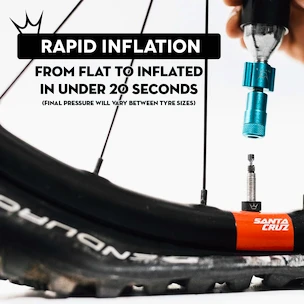 CO2-Pumpenaufsatz mit Kartuschen-Set PEATY'S  Mtb (25g) - silver (ppr-hti-mtb-sil-12)