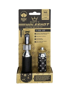 CO2-Pumpenaufsatz mit Kartuschen-Set PEATY'S  Road & gravel (16g) - slate (ppr-hti-rag-slt-12)