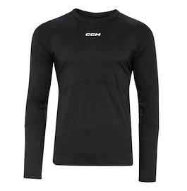 Compression T-Shirt CCM LS Top with Gel Black Bambini (Youth)