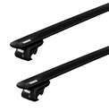 Dachträger Thule mit EVO WingBar Black Fiat Strada 2-T Extended-cab Dachreling 04+
