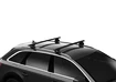 Dachträger Thule mit EVO WingBar Black Kia Ceed Sportswagon 5-T Estate Bündige Schienen 19-23