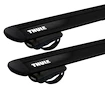 Dachträger Thule mit EVO WingBar Black Toyota Avensis 5-T Estate Dachreling 01-02