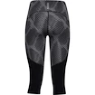 Damen 3/4 Leggings Under Armour Fly Fast Printed Speed Capri schwarz