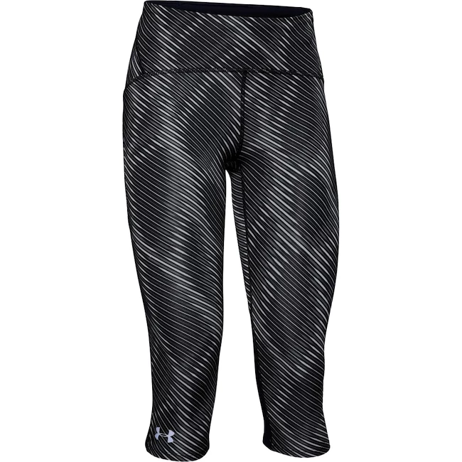 Damen 3 4 Leggings Under Armour Fly Fast Printed Speed Capri schwarz Sportega