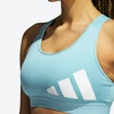 Damen adidas Believe This Medium Support Workout BH Logo Mint Ton