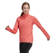 Damen Hoodie adidas  Run Fast 1/2 Zip Semi Turbo