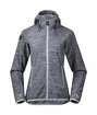Damen Hoodie Bergans  Hareid Fleece Grey