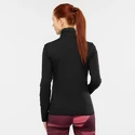 Damen Hoodie Salomon  Outrack Full Zip Mid Black