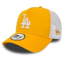 Damen kappe New Era 9Forty Trucker League Essential MLB Los Angeles Dodgers Gold/White