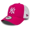 Damen kappe New Era 9Forty Trucker League Essential MLB New York Yankees Purple/White