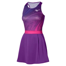 Damen Kleid Mizuno Charge Printed Dress Purple Magic
