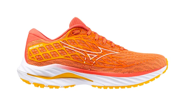 Damen Laufschuhe Mizuno Wave Inspire 20 Nasturtium White Citrus