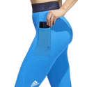 Damen Leggins adidas  Tech Fit Long 3-Bar Tights Bright Blue