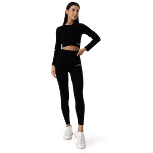 Damen Leggins GymBeam  FLO Ribbed Leggings Black XL