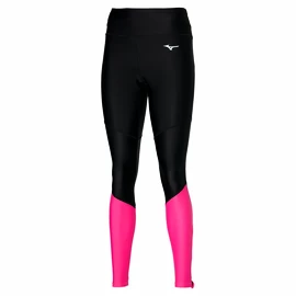 Damen Leggins Mizuno Long Tight Black/Pink Peacock