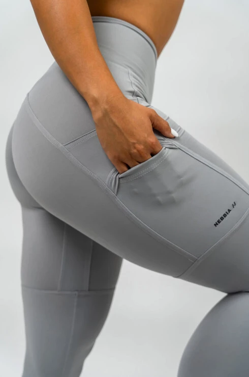 Damen Leggins Nebbia High Waisted Leggings grey