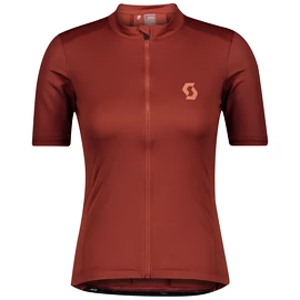 Damen-Radtrikot Scott Endurance 10 S/Sl Rust Red/Brick Red