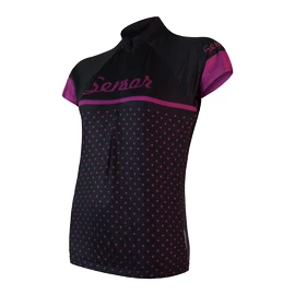 Damen-Radtrikot Sensor Cyklo Dots Black