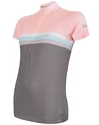 Damen-Radtrikot Sensor  Cyklo Summer Stripe Grey/Pink