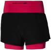 Damen Shorts Mizuno  2 in 1 4.5 Short/Black/Persian Red