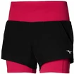 Damen Shorts Mizuno  2 in 1 4.5 Short/Black/Persian Red