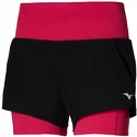 Damen Shorts Mizuno  2 in 1 4.5 Short/Black/Persian Red