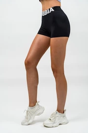 Damen Shorts Nebbia Fitness šortky s vysokým pasem GLUTE PUMP Černá