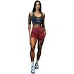Damen Shorts Nebbia NEBBIA x OLYMPIA Washed High Waisted Leggings Shorts HERITAGE 780 red