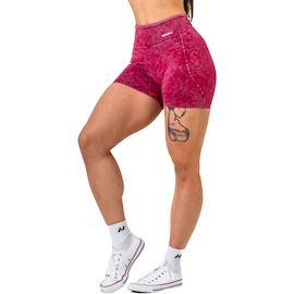 Damen Shorts Nebbia NEBBIA x OLYMPIA Washed High Waisted Leggings Shorts HERITAGE 780 red