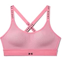 Damen Sport BH Under Armour Infinity Mid Heather Bra rosa