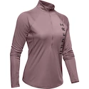 Damen Sweatshirt Under Armour Speed Stride Split Wordmark Half Zip Pink