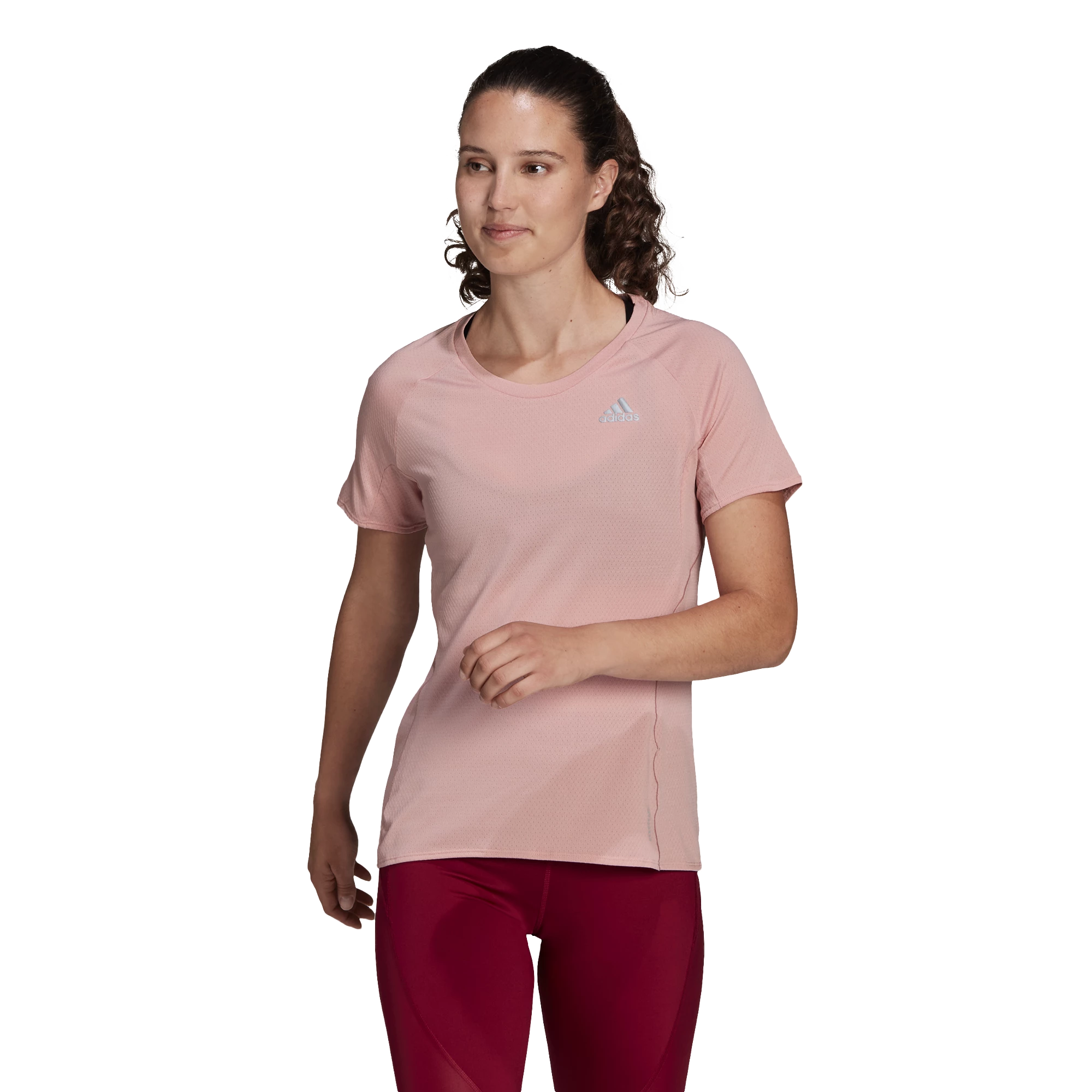 Damen T Shirt adidas Runner Tee Wonder Mauve Sportega
