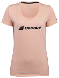 Damen T-Shirt Babolat Exercise Babolat Tee Tropical Peach