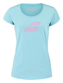 Damen T-Shirt Babolat Exercise Flag Tee Women Angel Blue