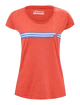 Damen T-Shirt Babolat  Exercise Stripes Tee Poppy Red