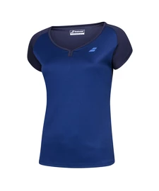 Damen T-Shirt Babolat Play Cap Sleeve Top Estate Blue