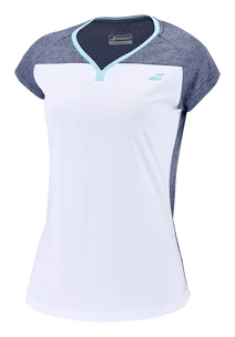 Damen T-Shirt Babolat  Play Cap Sleeve Top Women White/Blue