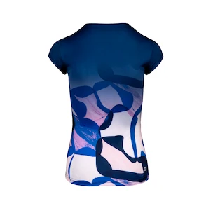 Damen T-Shirt BIDI BADU  Bella 2.0 Tech V-Neck Tee Dark Blue/Rose