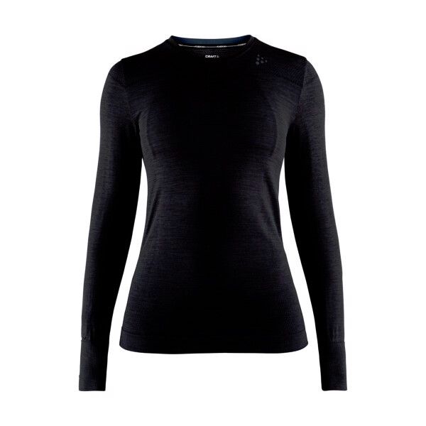 Damen T-Shirt Craft Fuseknit Comfort LS Black