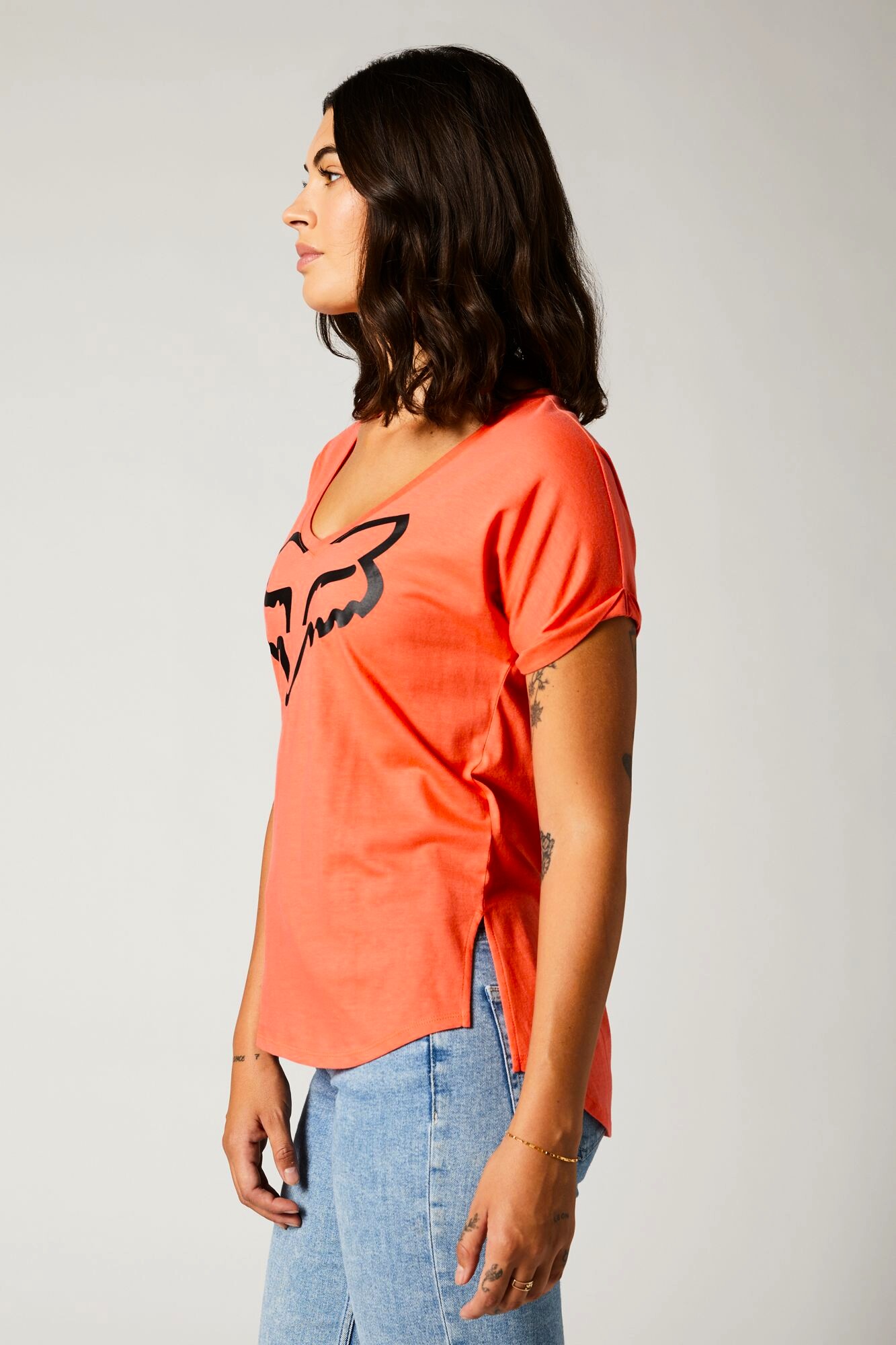 Damen T-Shirt Fox  Boundary Flamingo