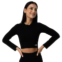 Damen T-Shirt GymBeam  FLO Ribbed CropTop Black M