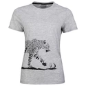 Damen T-Shirt Head  Leopard Gray