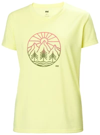 Damen T-Shirt Helly Hansen Skog Recycled Graphic Tee Fadded Yallow