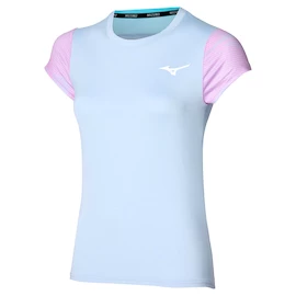 Damen T-Shirt Mizuno Charge Printed Tee Halogen Blue