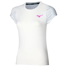 Damen T-Shirt Mizuno Charge Printed Tee White