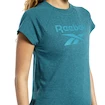Damen T-Shirt Reebok Texture Logo Blue